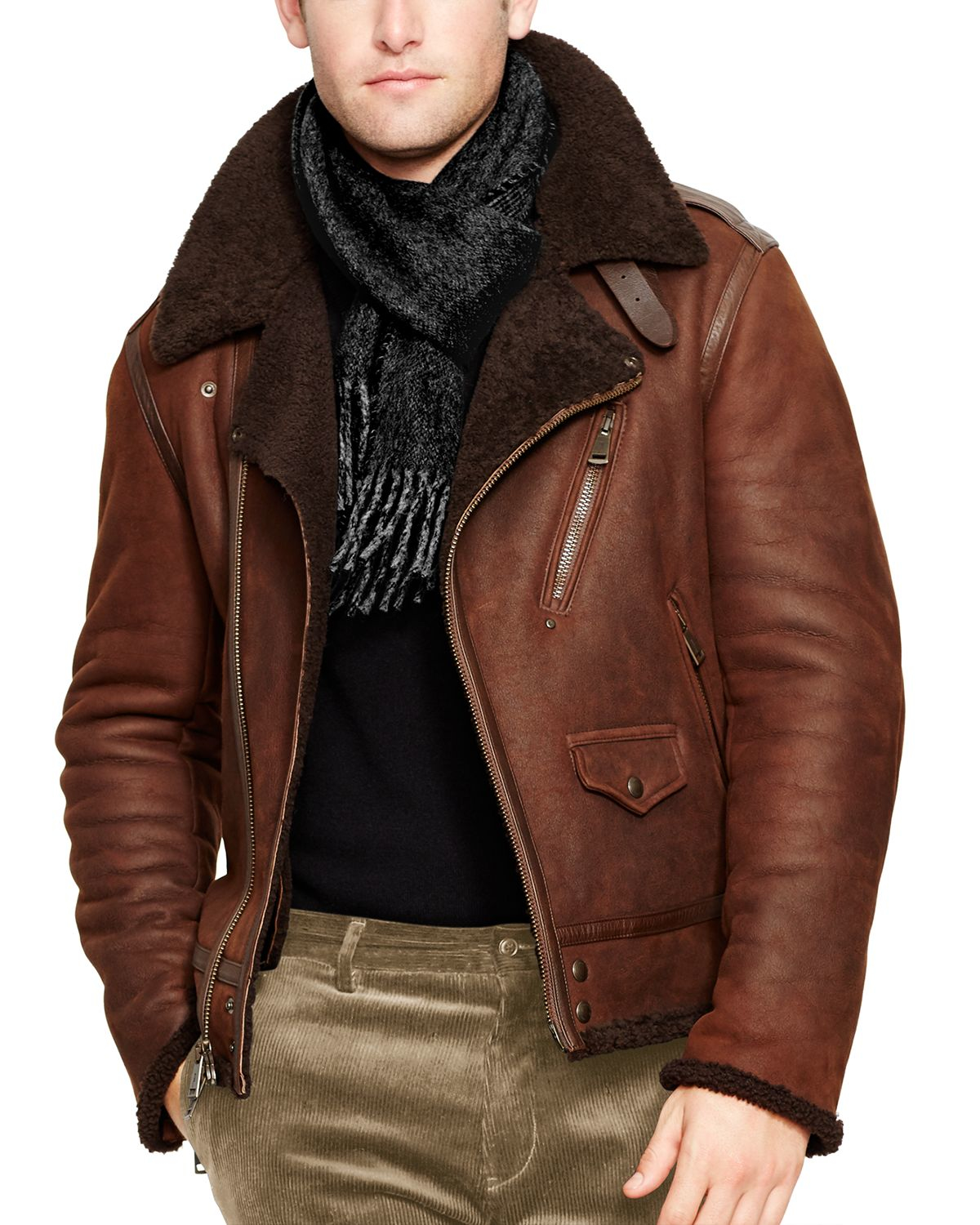 polo shearling jacket