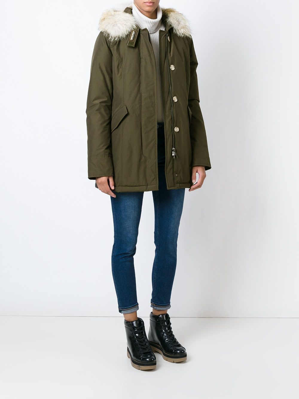 Woolrich Cotton Dark Green Arctic Parka Lyst