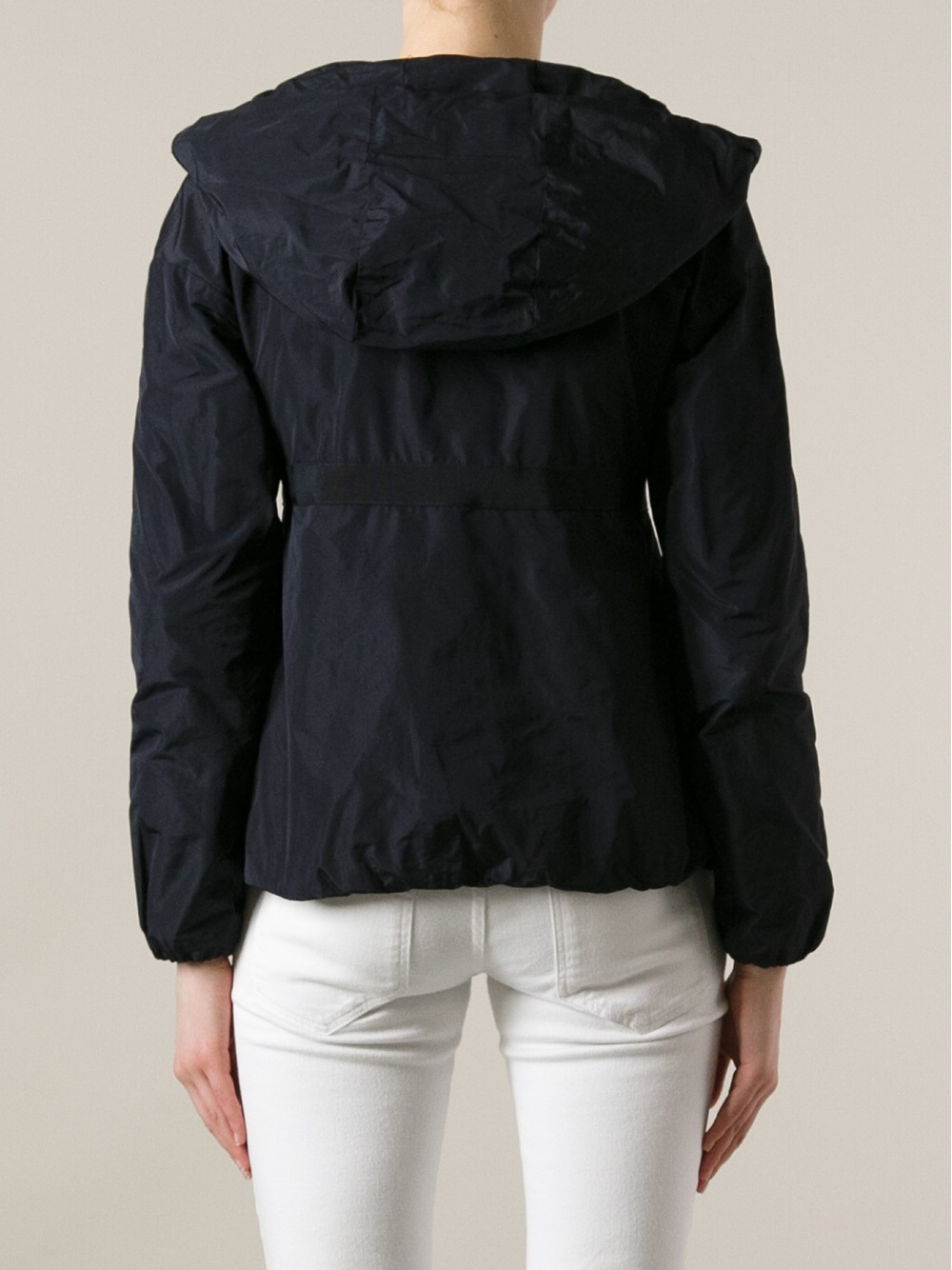 Lyst Moncler Tie Ribbon Short Raincoat in Blue