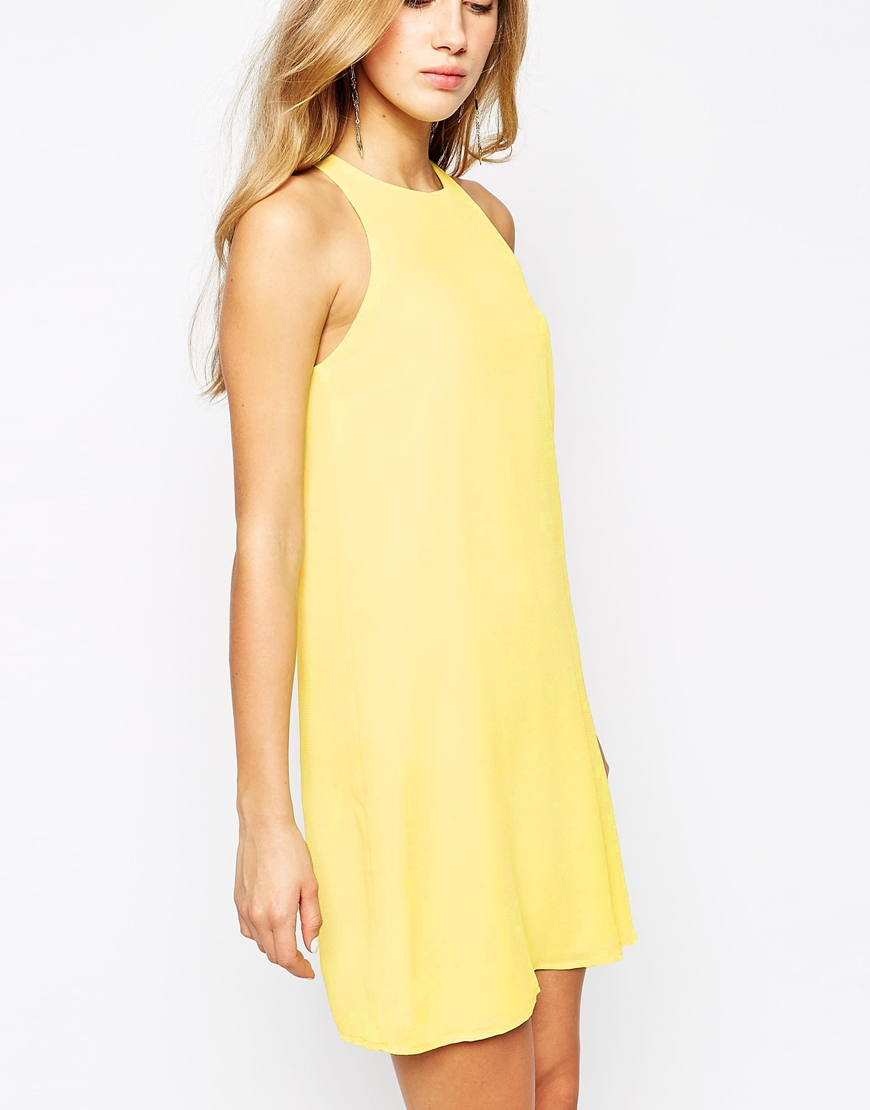 yellow halter sundress
