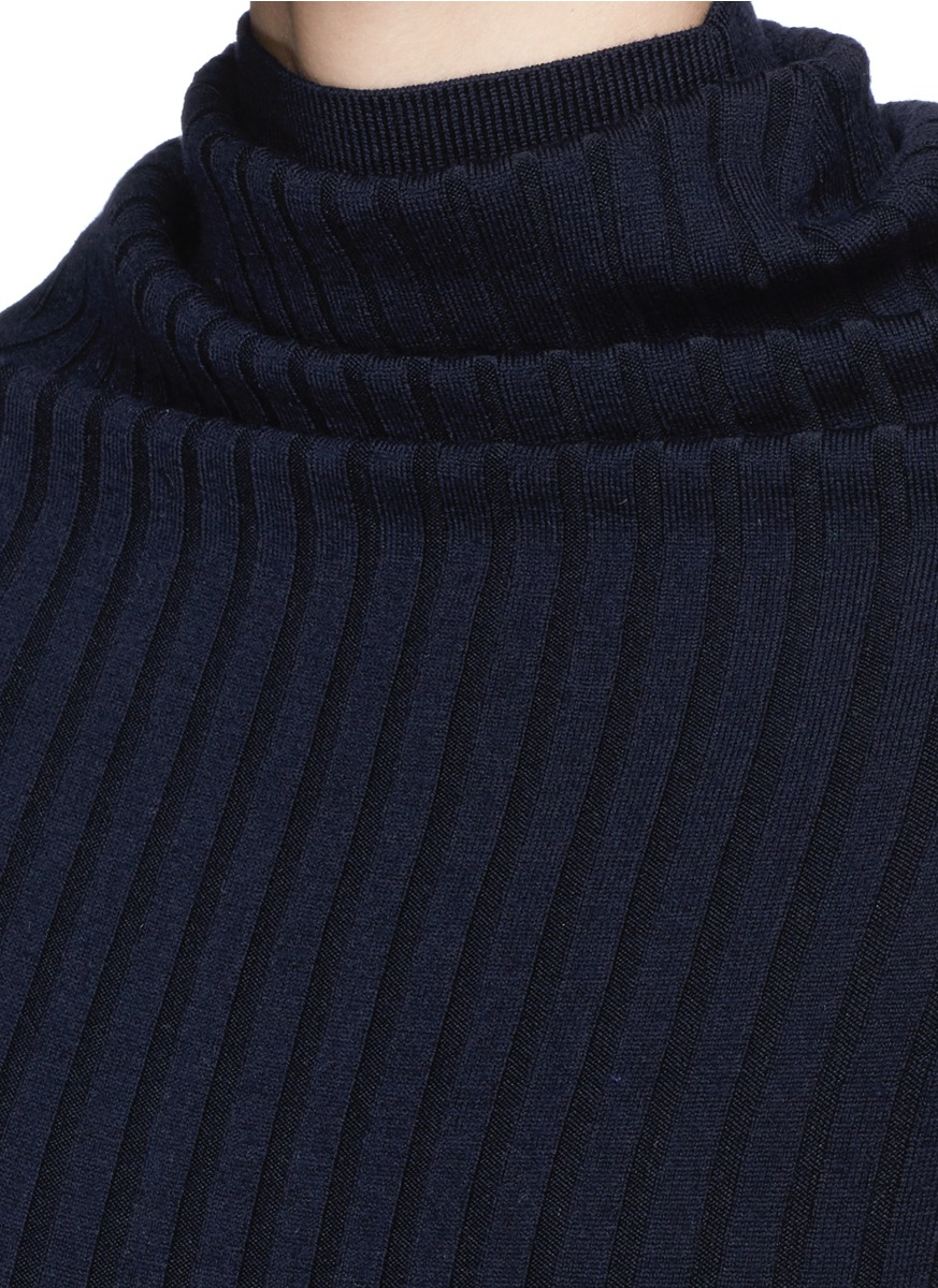 Lyst - Acne Studios 'clovis' Merino Wool Rib Knit Dress in Blue