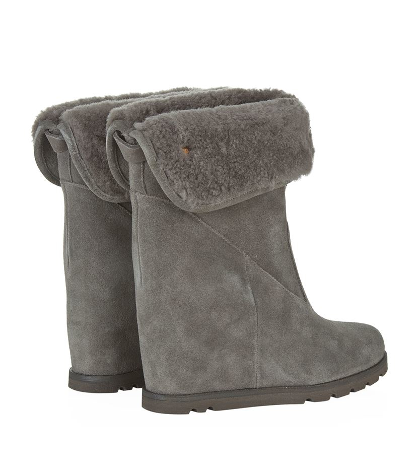 grey ugg wedge boots