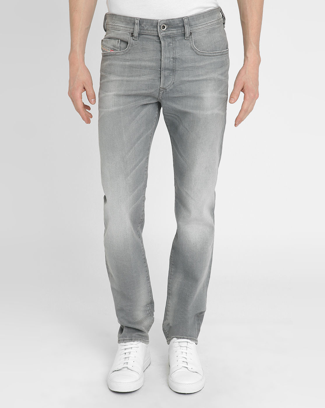 Diesel Grey 3d Washed Buster Slimfit Jeans in Gray for Men (grey) Lyst
