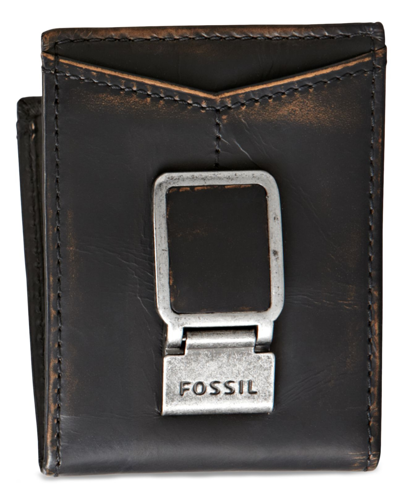 Fossil Carson Id Bifold Wallet in Black for Men Lyst