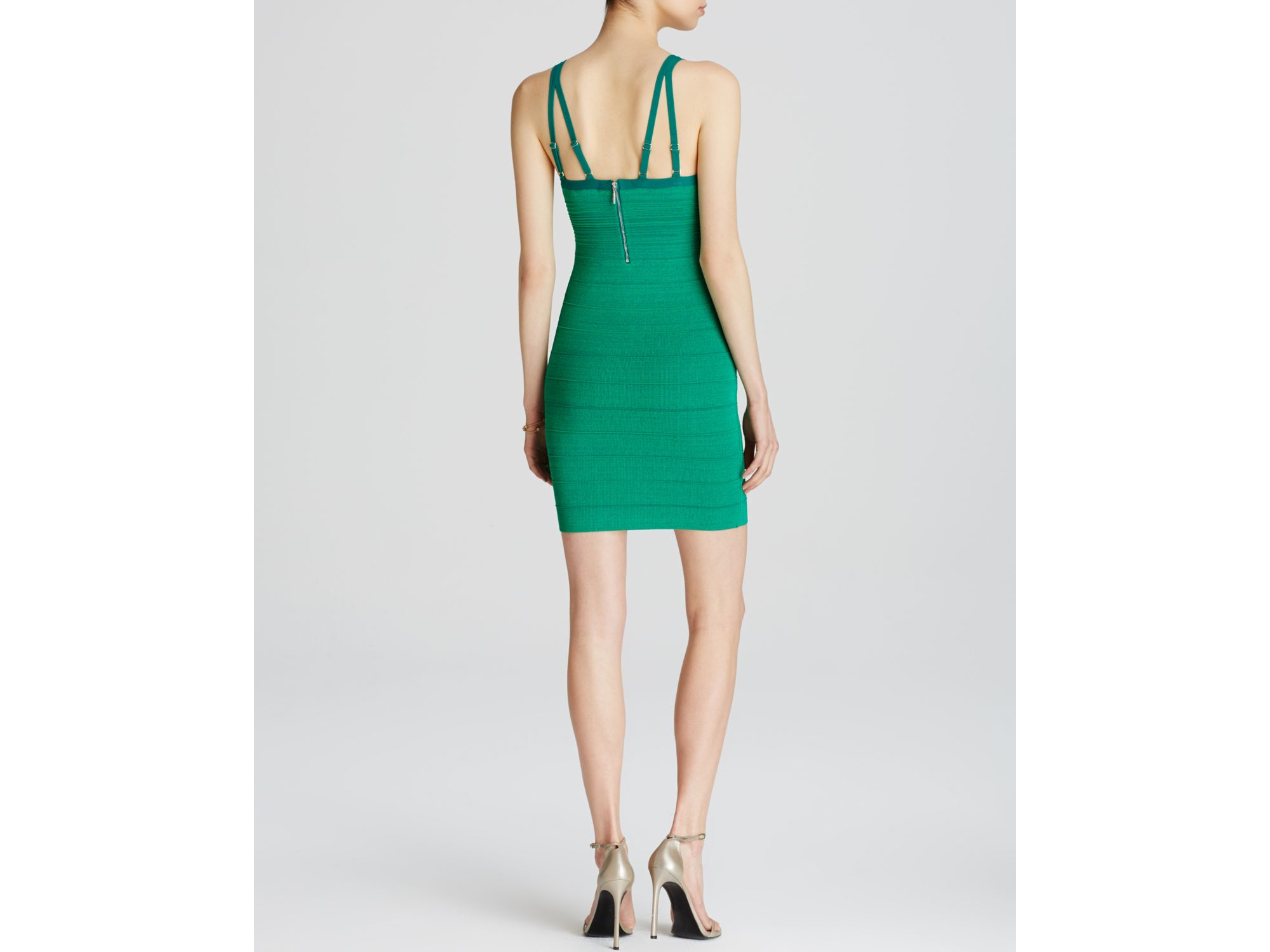 Guess Dress Marled Bandage in Bright Green (Green) Lyst