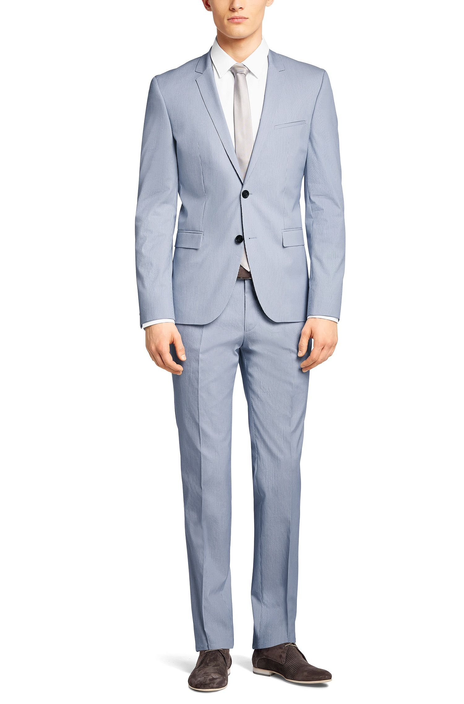 HUGO 'Adris/Heibo' | Extra Slim Fit, Stretch Cotton Blend Suit in Light  Blue (Blue) for Men | Lyst Canada