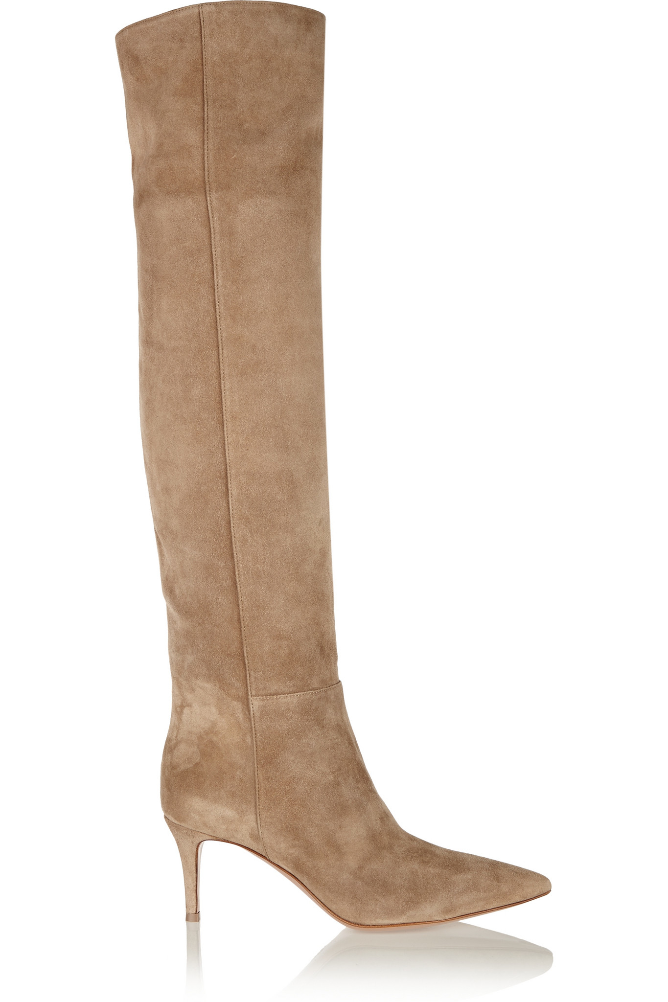 Gianvito Rossi - Suede Over-the-knee Boots - Beige in Natural - Lyst