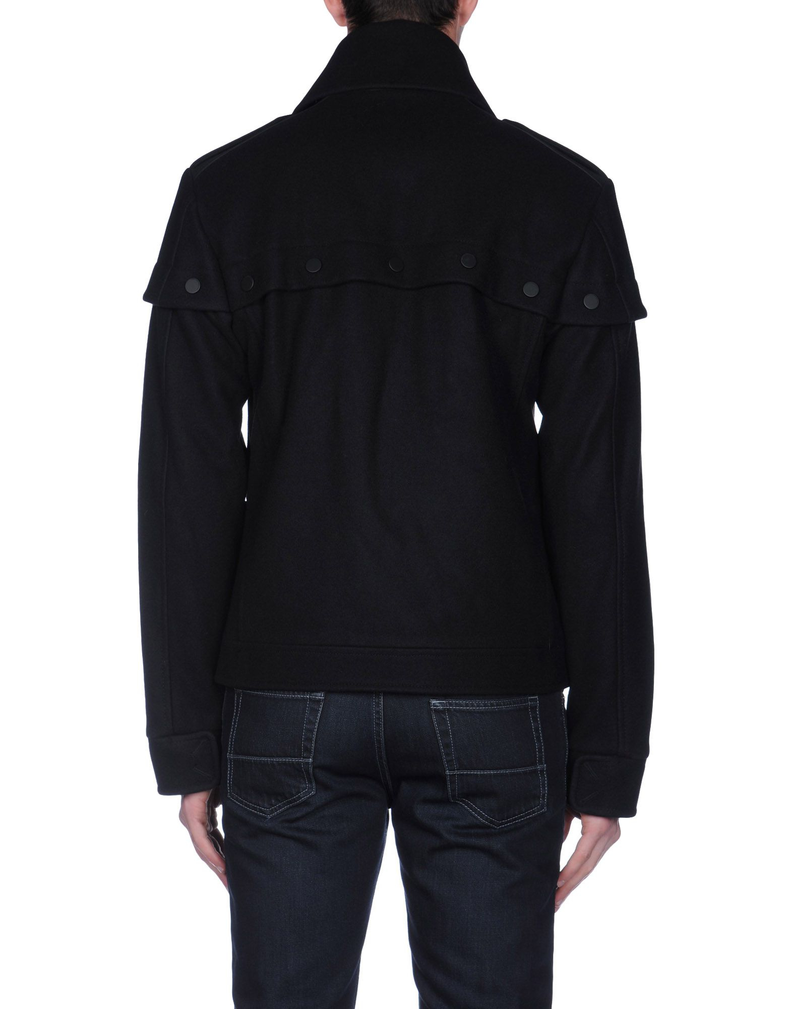 Lyst Karl Lagerfeld Coat in Black for Men