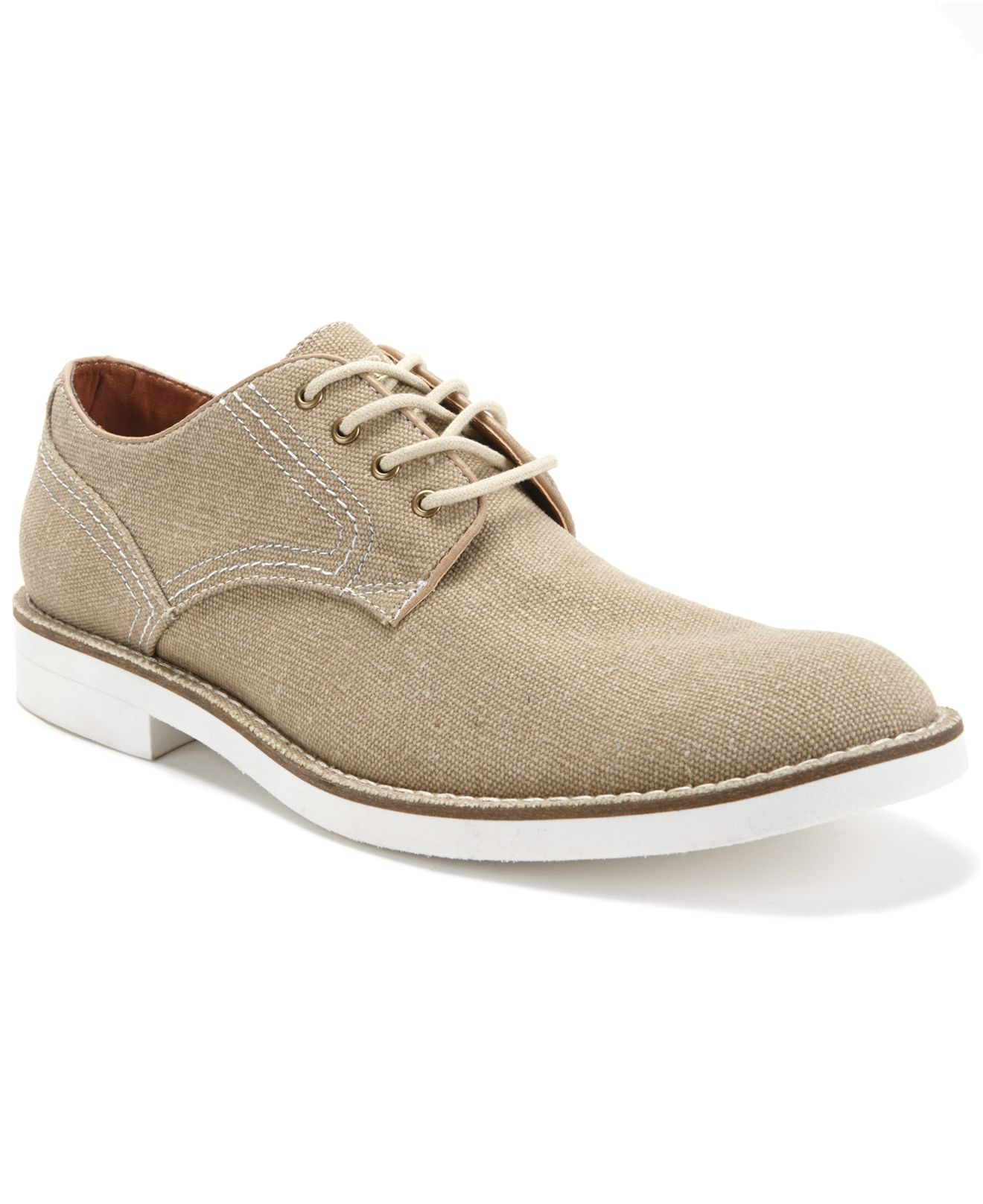 Guess Val Canvas Oxfords in Beige (Natural) for Men Lyst