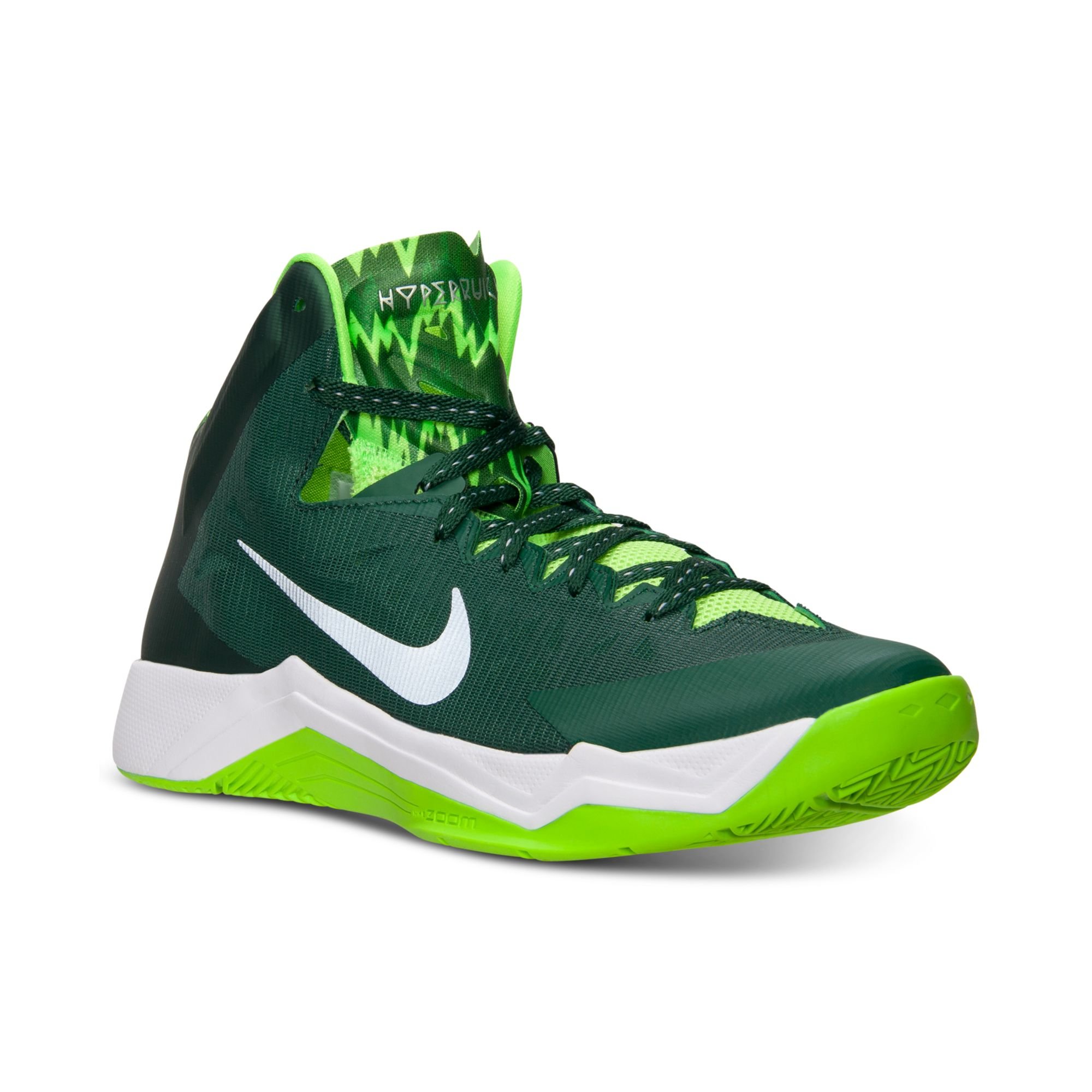 Nike Mens Hyper Quickness Basketball Sneakers From Finish Line in Green ...