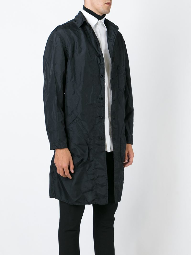 Lyst - Yohji Yamamoto Crinkled Effect Shirt Jacket in Black for Men