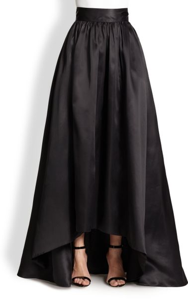 St. John Silk Satin Ball Gown Skirt in Black (CAVIAR) | Lyst