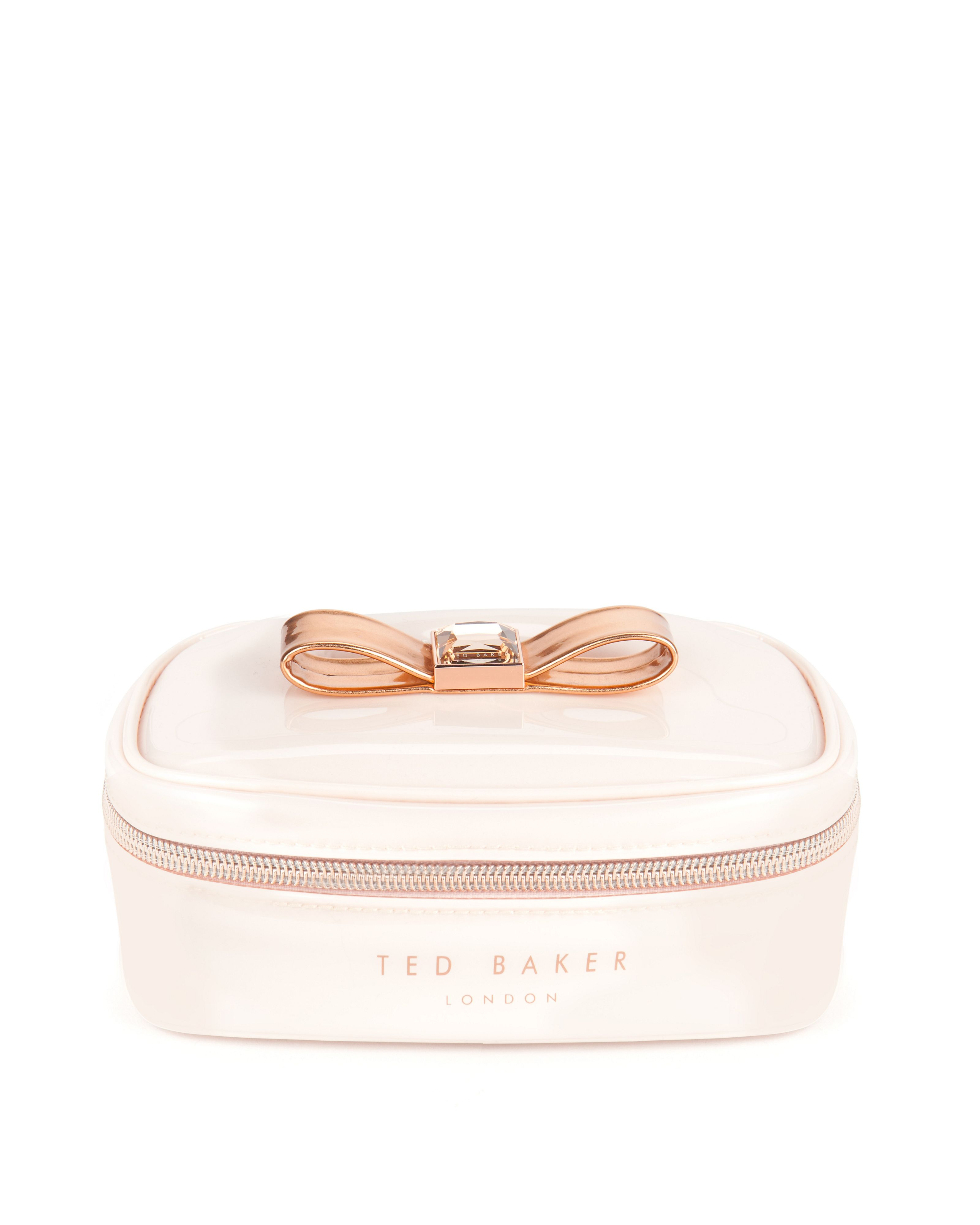 Ted Baker Talen Metallic Bow Jewellery Case in Pink Lyst