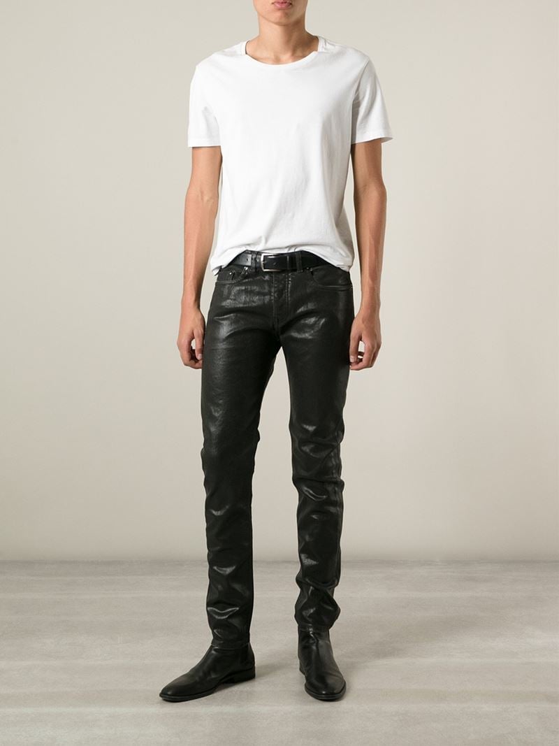 Diesel Black Gold Coated Jeans in Black for Men | Lyst