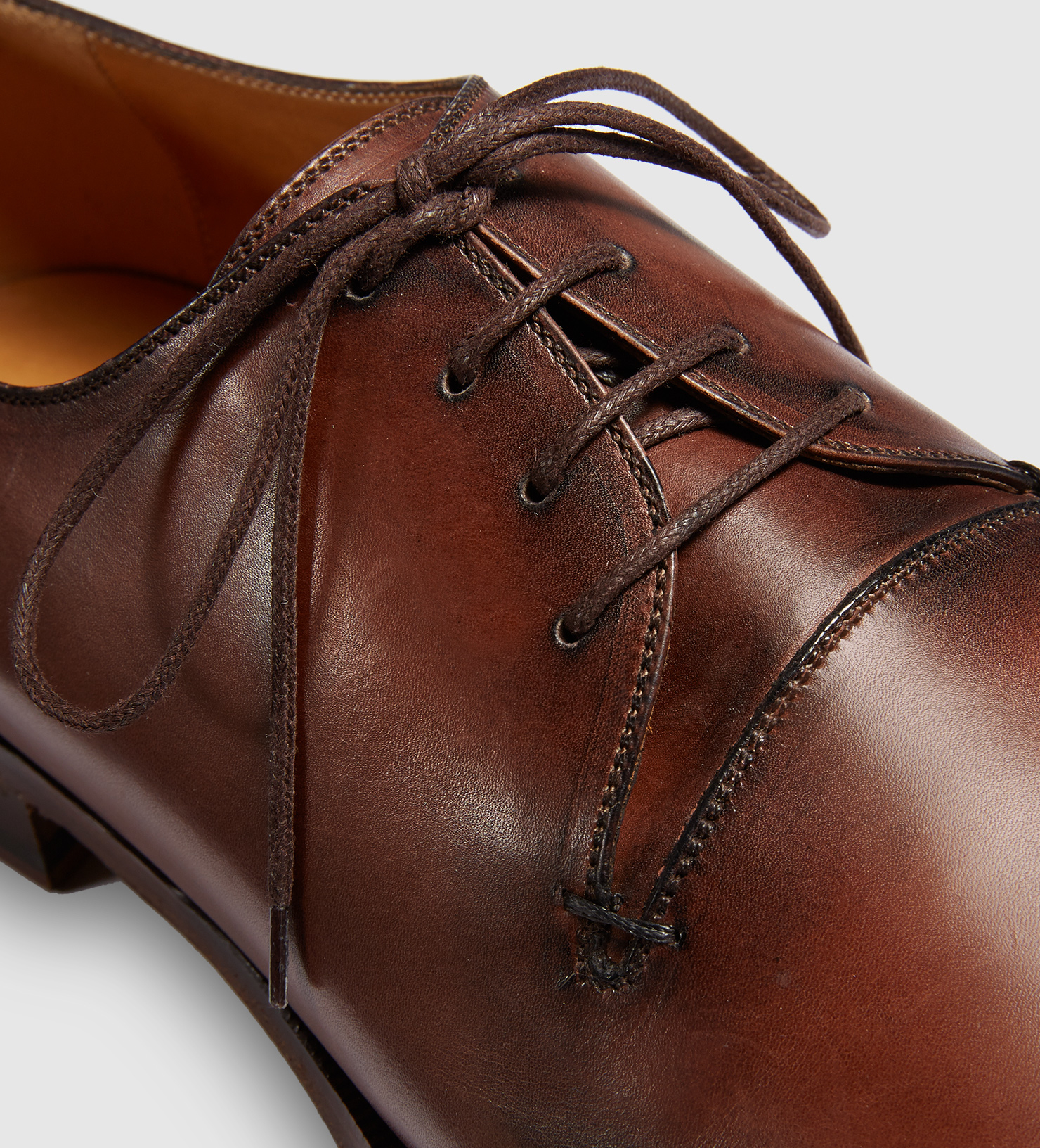 Gucci Leather Laceup Shoe in Brown for Men Lyst