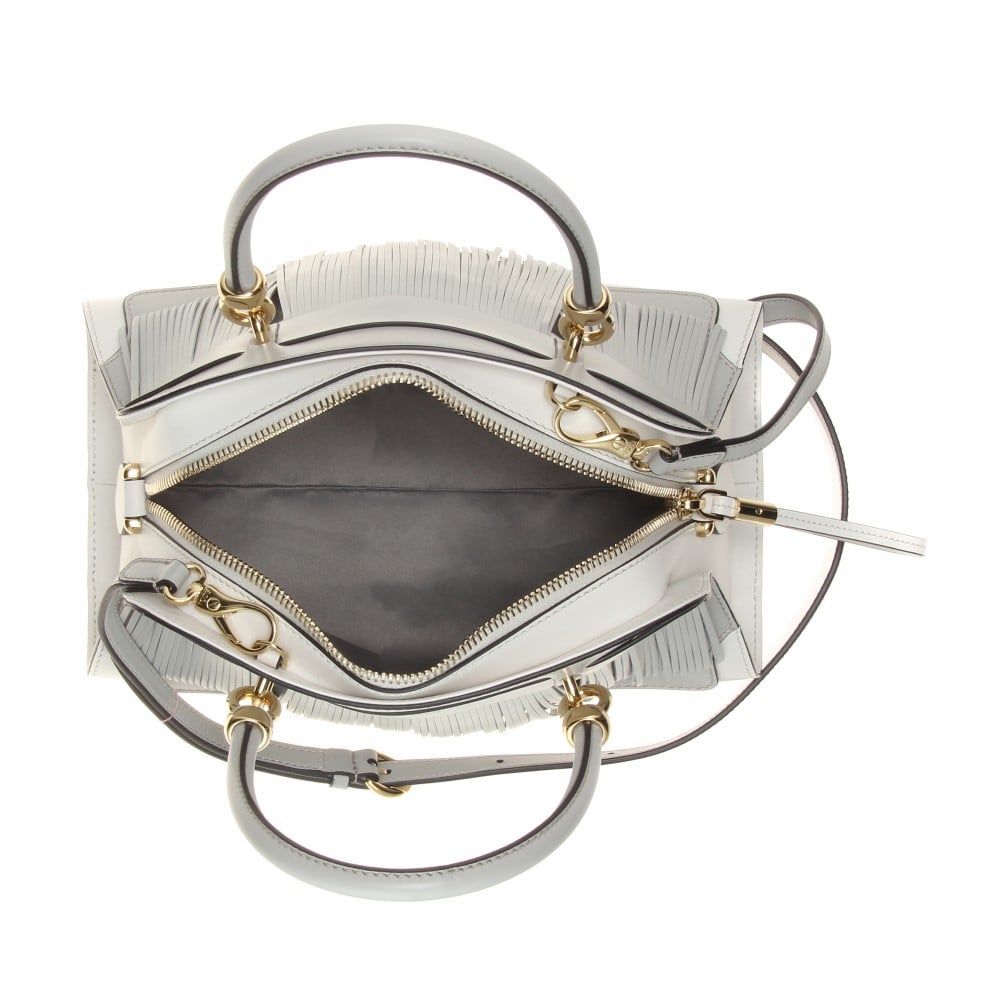 Tod's Sella Bauletto Piccolo Leather Shoulder Bag in Gray Lyst