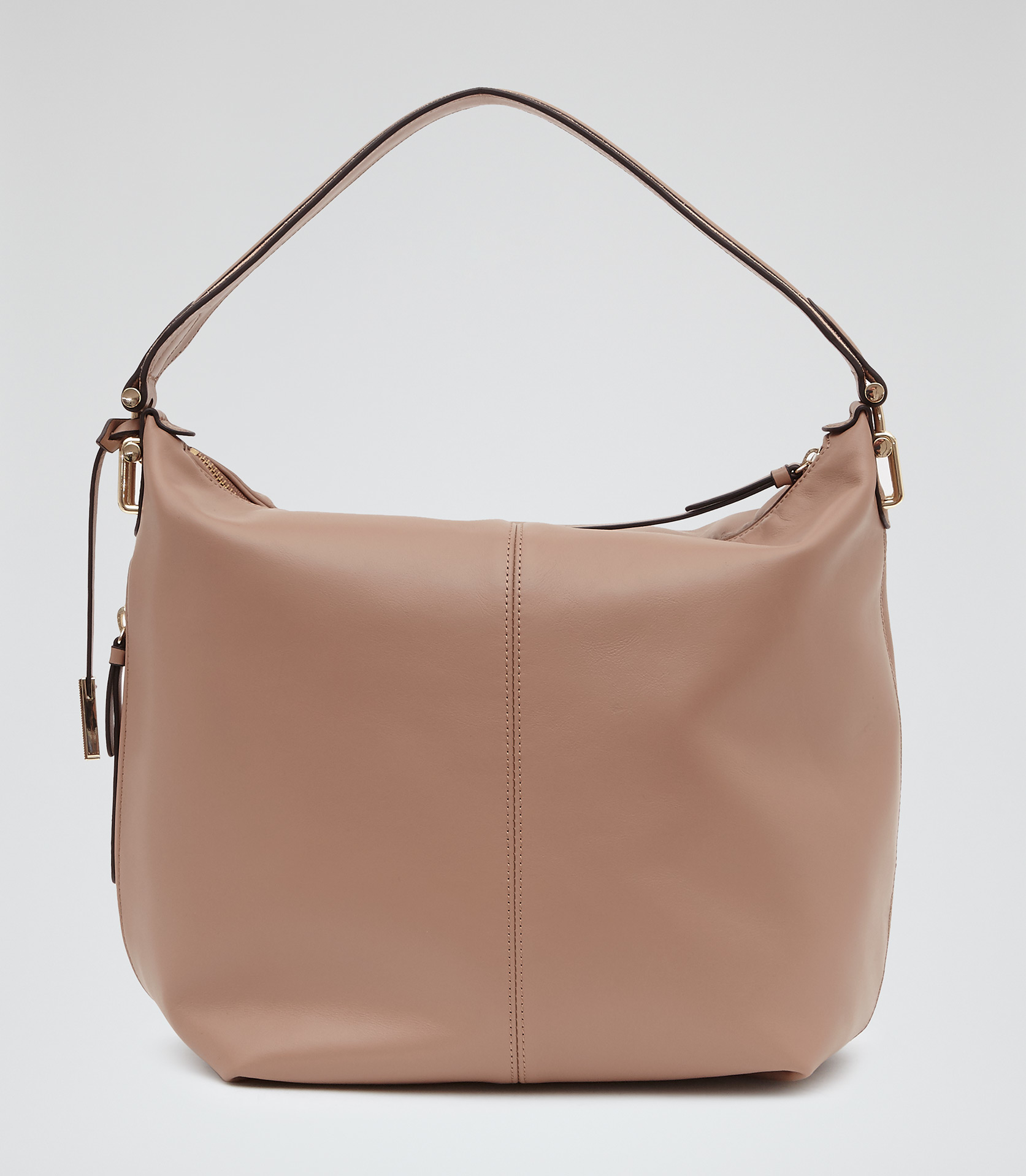 Reiss Knight Leather Shoulder Bag In Blush Pink Lyst