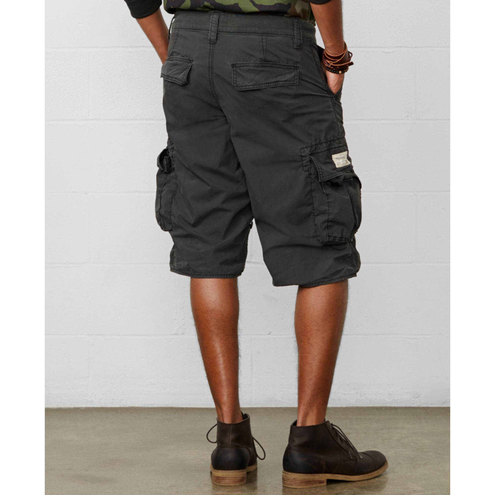ralph lauren black cargo shorts