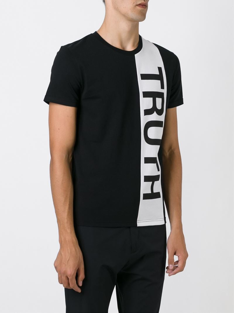 Alexander McQueen Truth Print T-shirt in Black for Men - Lyst