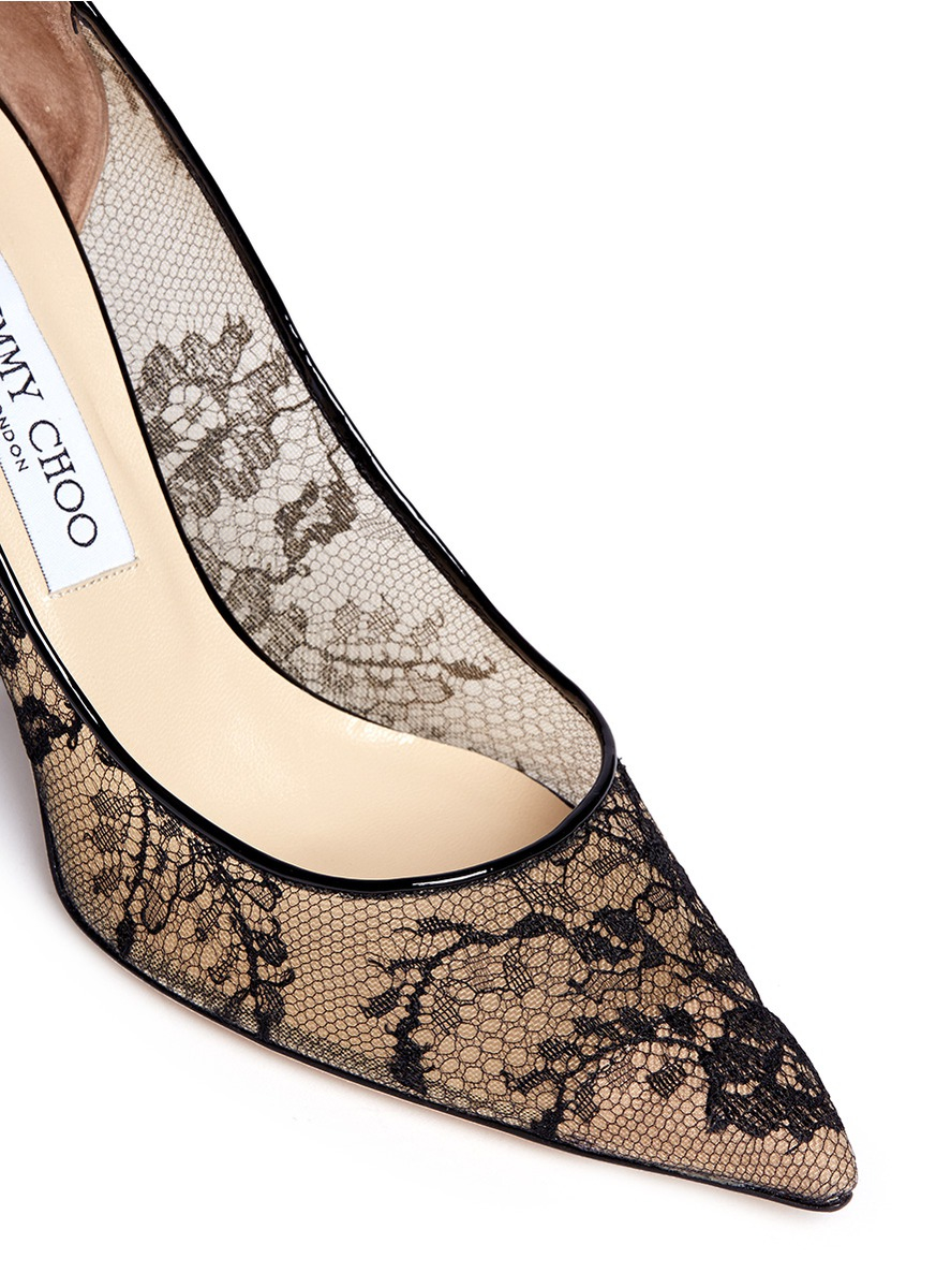 Ny ankomst Samarbejde Caius Jimmy Choo 'agnes' Floral Lace Pumps in Black - Lyst