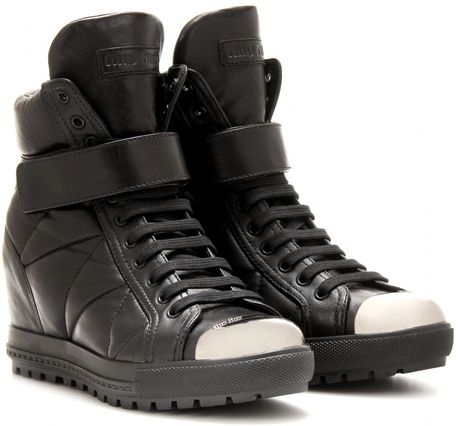 miu miu wedge sneaker