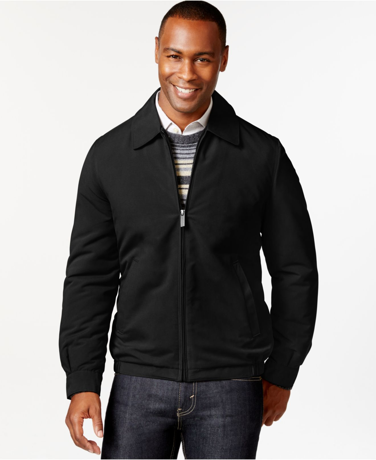 Perry Ellis Synthetic Big And Tall Performance Golf Jacket in Black for ...