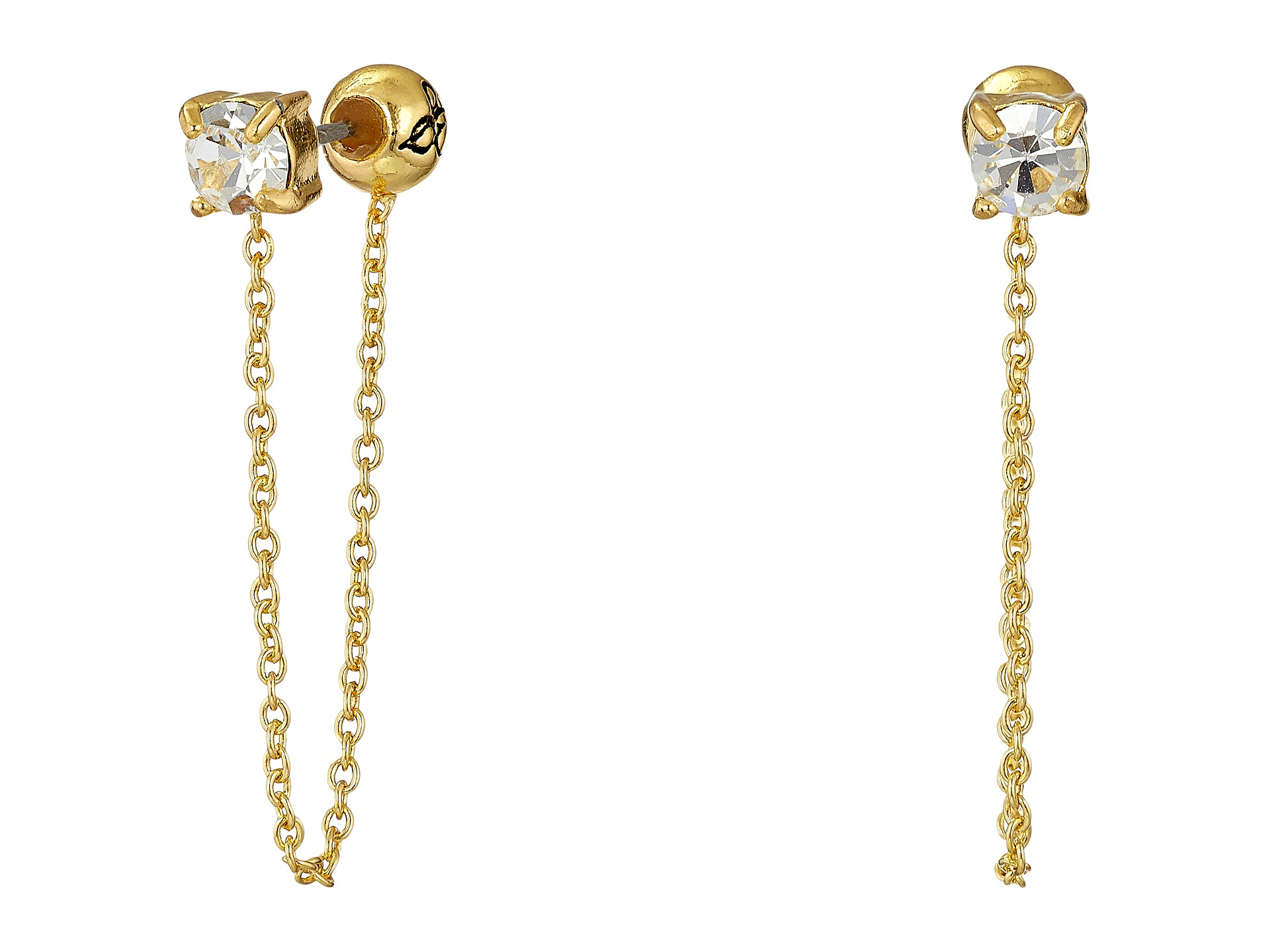 back chain earrings