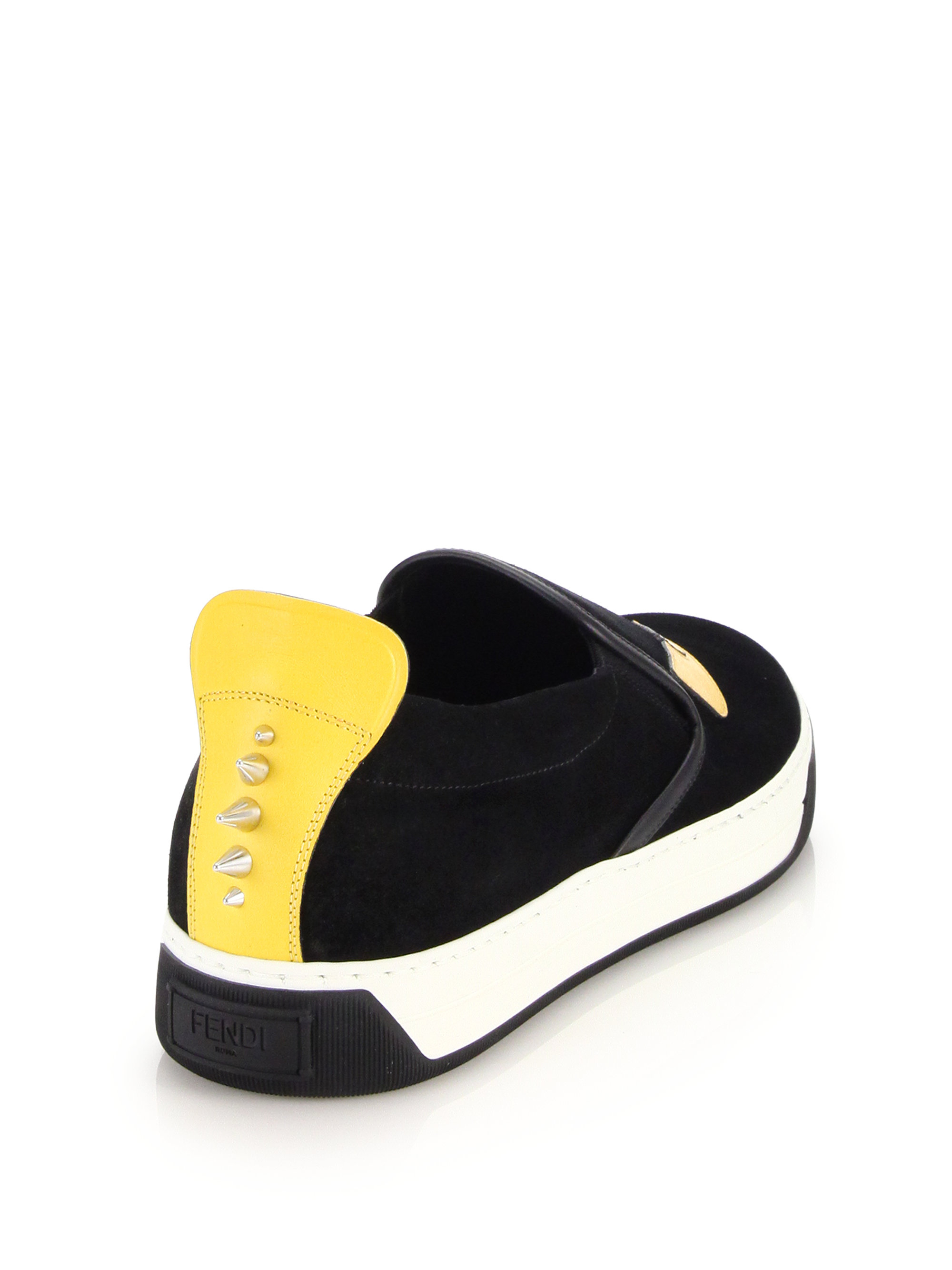 fendi monster slip on