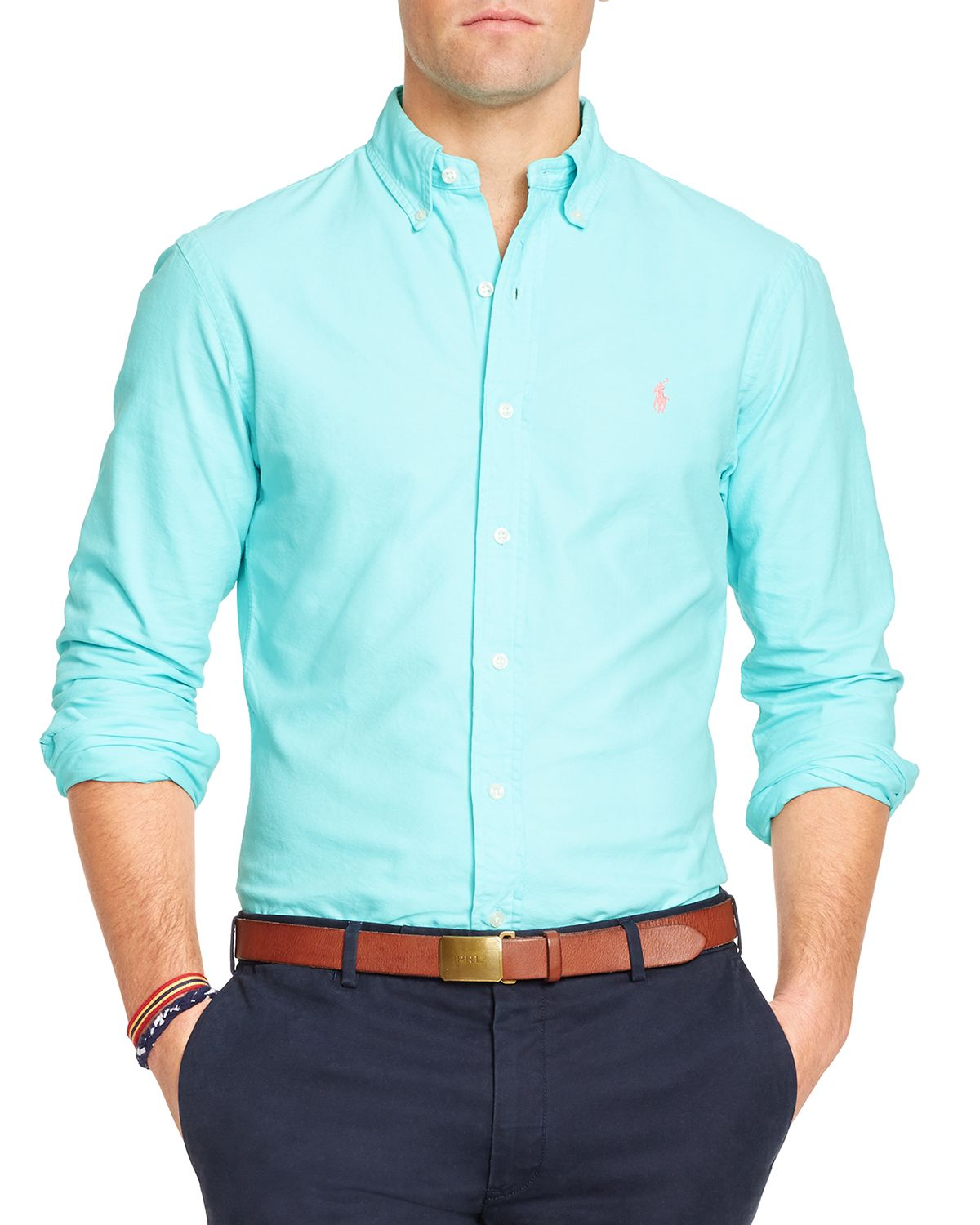 Ralph Lauren Polo Oxford Shirt - Slim Fit in Blue for Men - Lyst