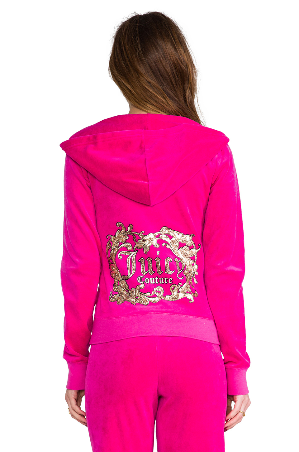 Lyst - Juicy couture Overgrown Velour Hoodie in Pink in Pink