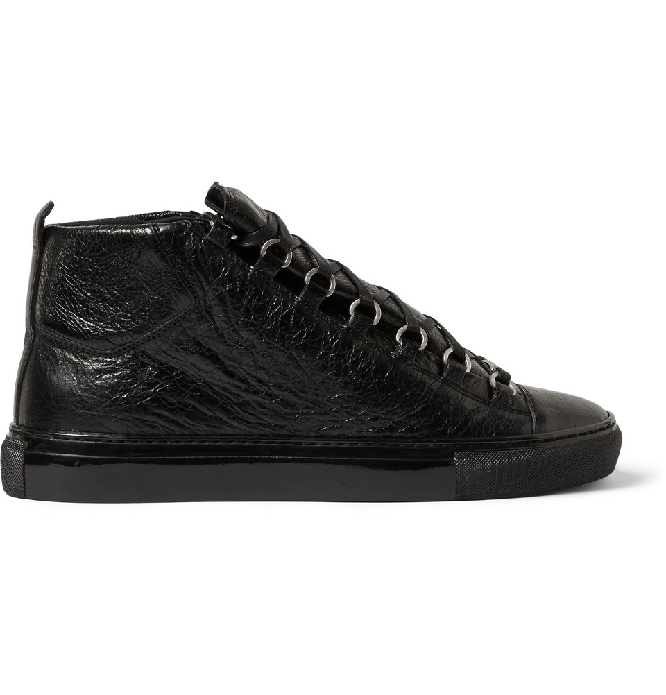 balenciaga high top arena black