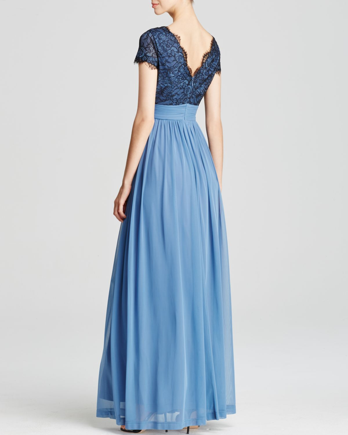 gown with short sleeves