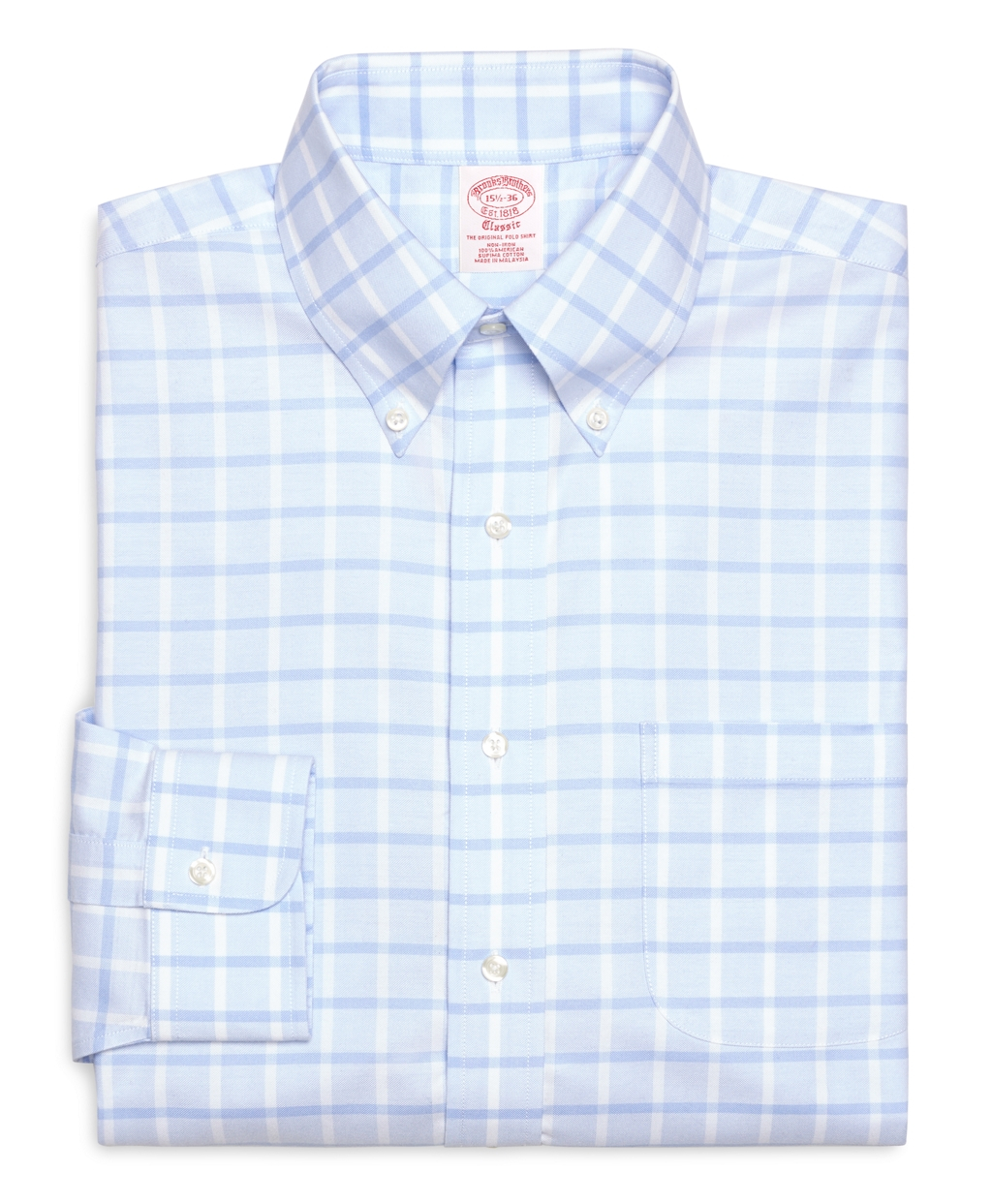 large windowpane dress shirt