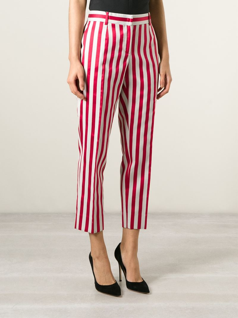 Multi-coloured striped linen trousers - Women | Mango United Kingdom-anthinhphatland.vn