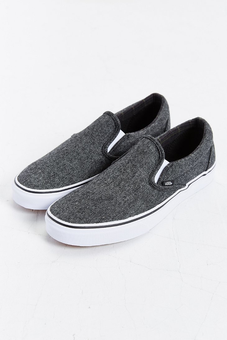 Vans Classic Tweed Slip-on Sneaker in Dark Grey (Gray) for Men - Lyst