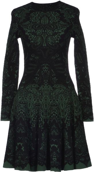 Alexander Mcqueen Kneelength Dress in Green | Lyst