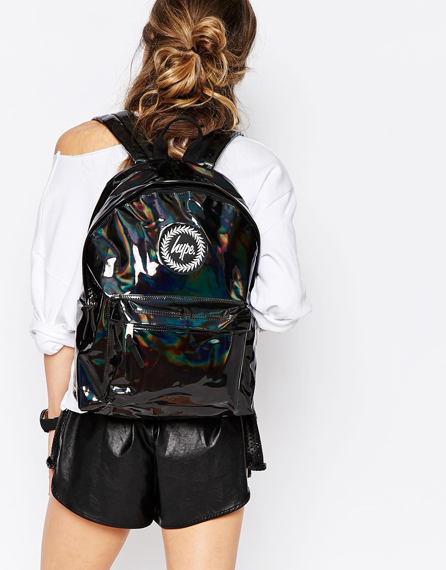 Hype Backpack In Black Pvc Lyst
