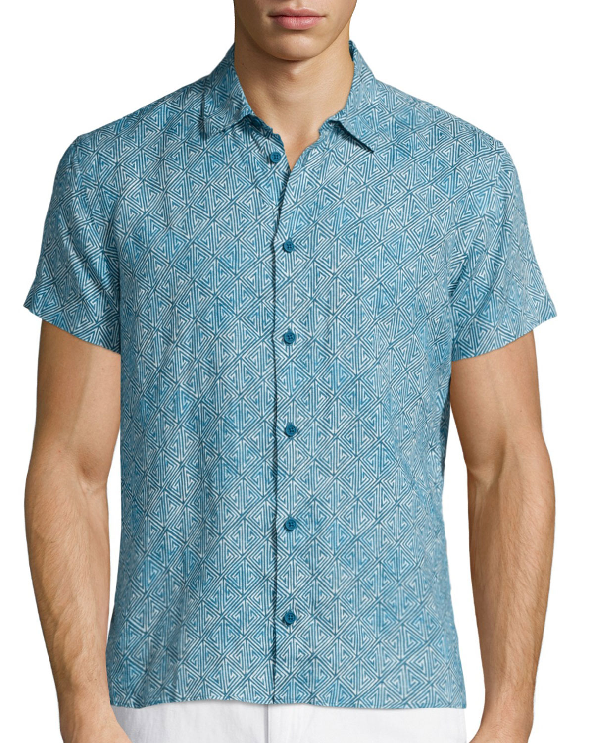 short sleeve linen button down