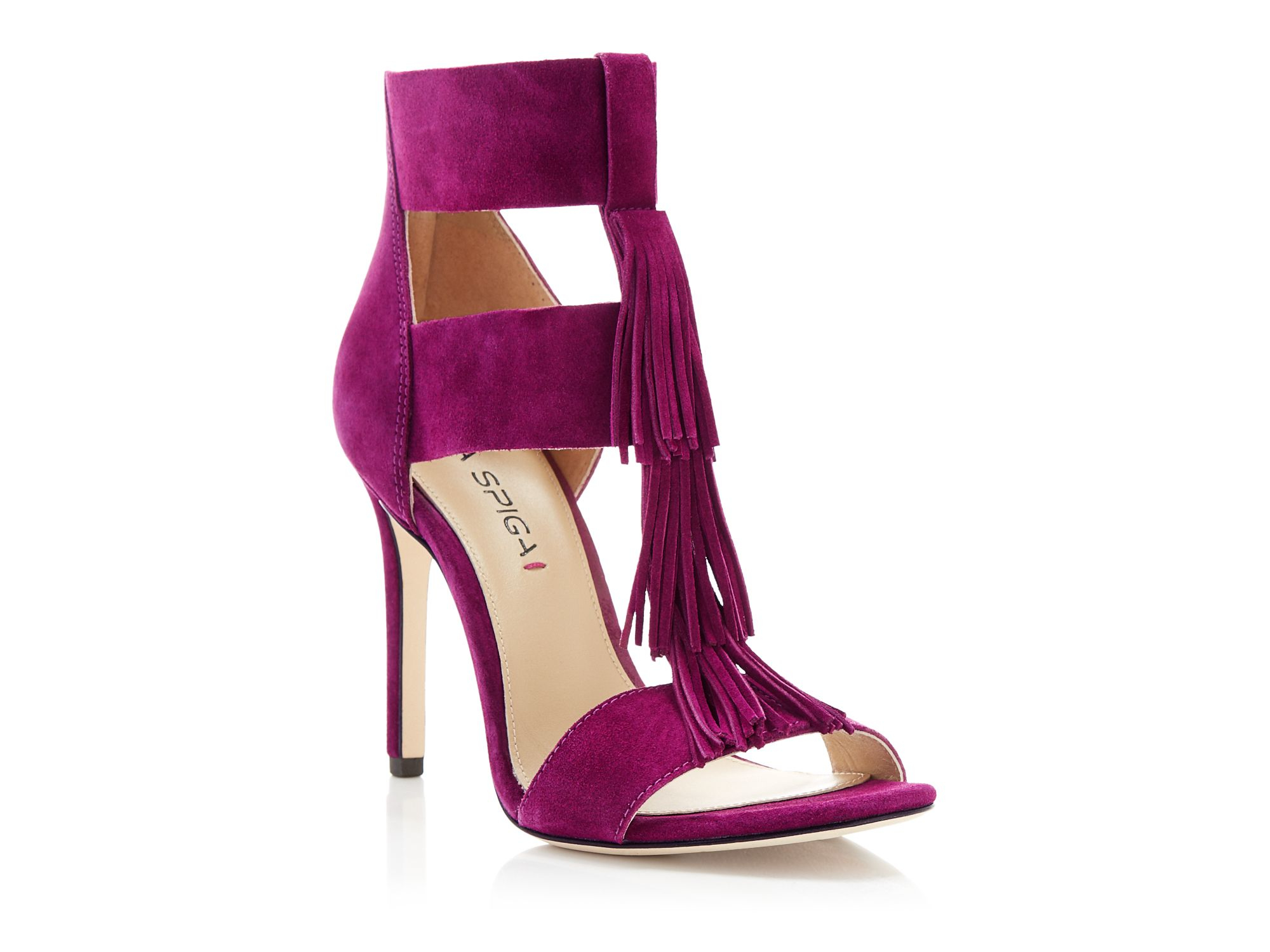 plum sandal heels