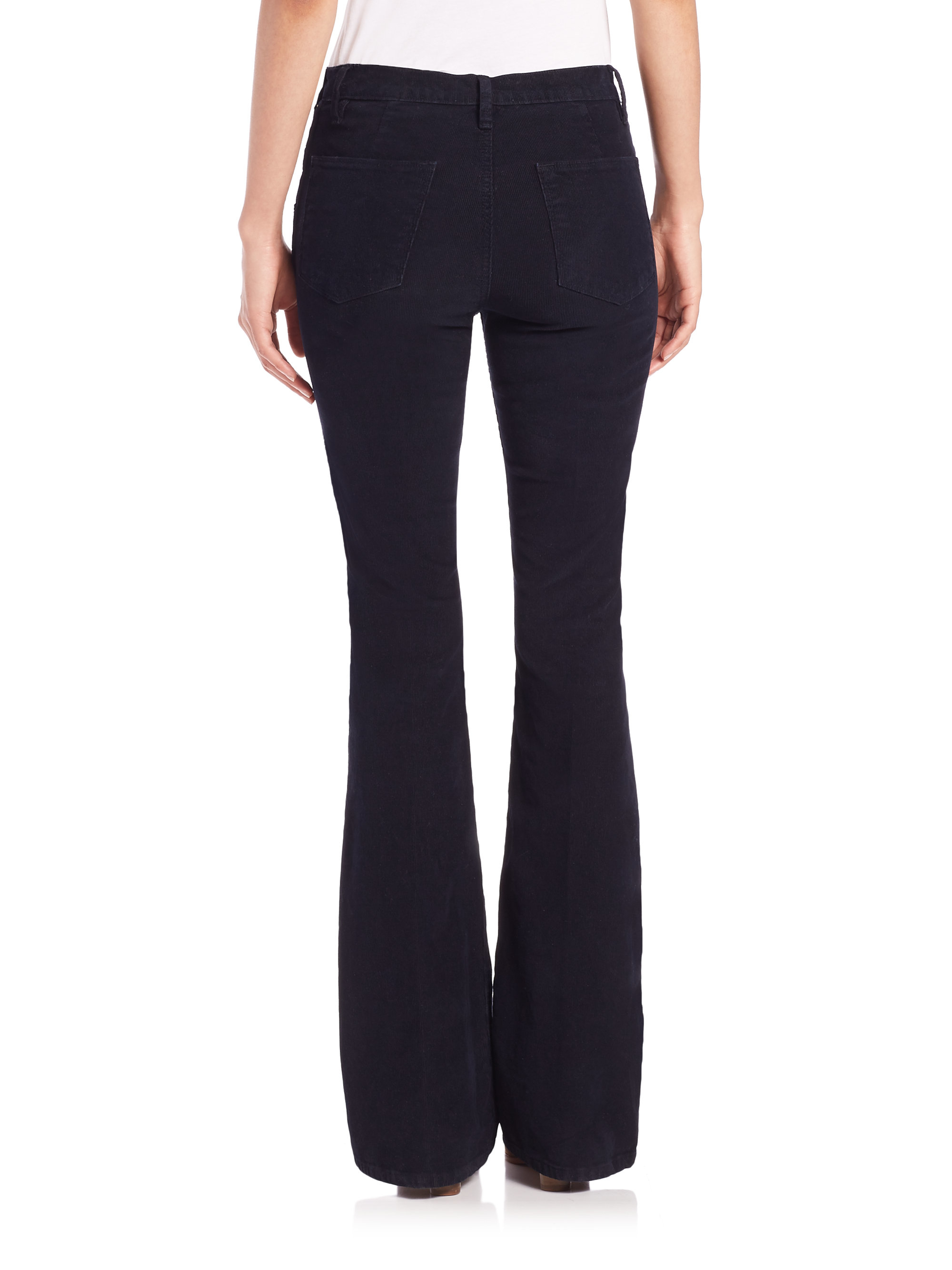 FRAME Le Flare De Francoise Corduroy Jeans in Navy (Blue) Lyst