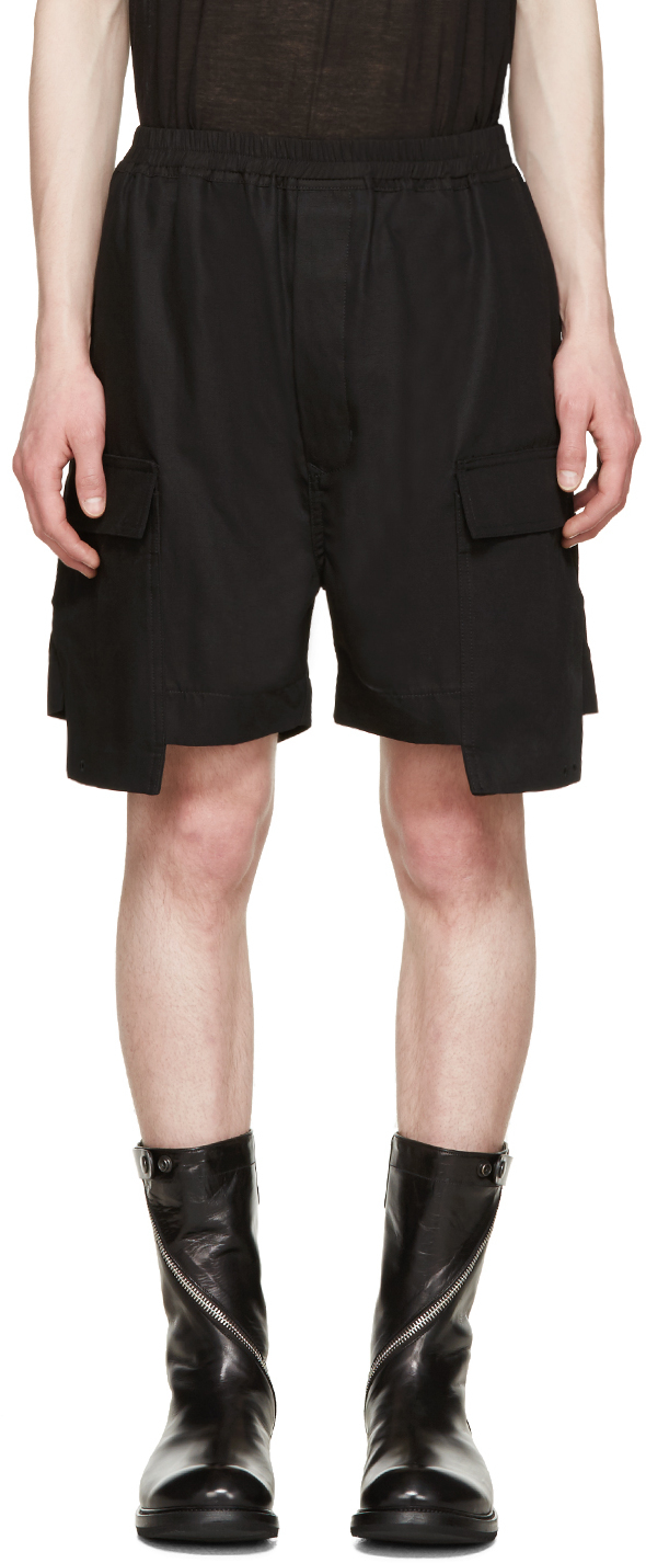 Rick Owens Black Cargo Boxer Shorts for Men | Lyst