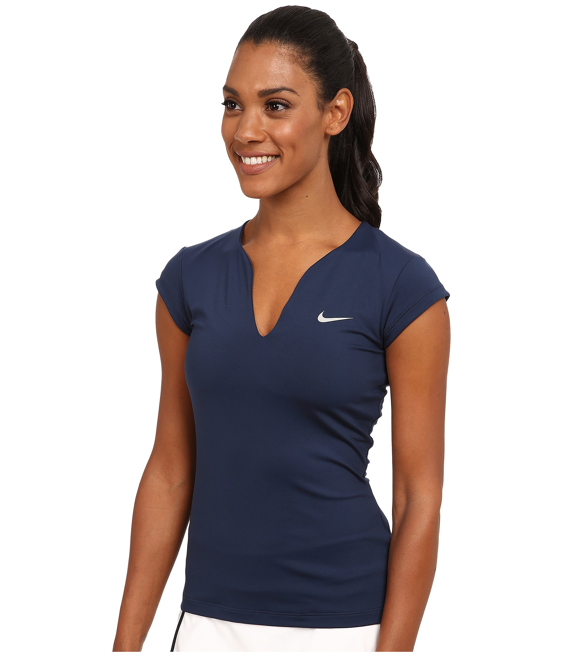 Serrated thumb Dad Nike Pure Tennis Top in Blue | Lyst