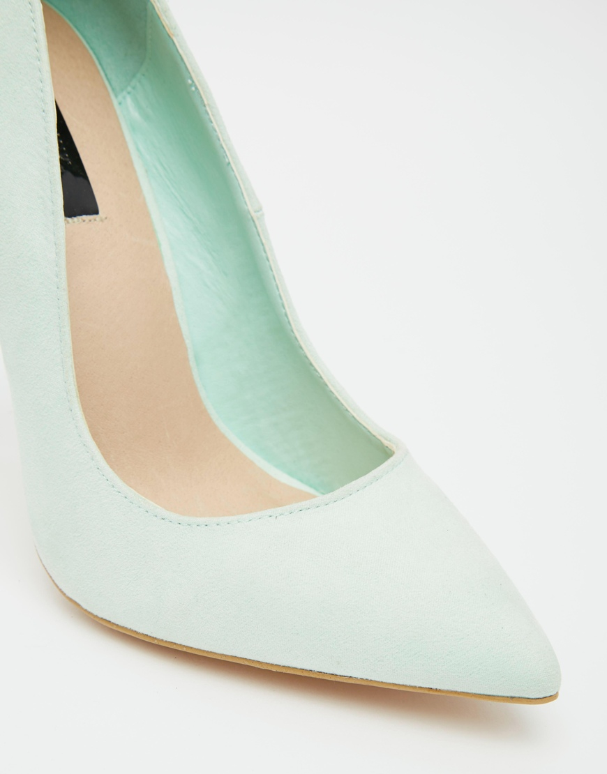 Lost Ink Cerys Mint Green Court Shoes - Lyst