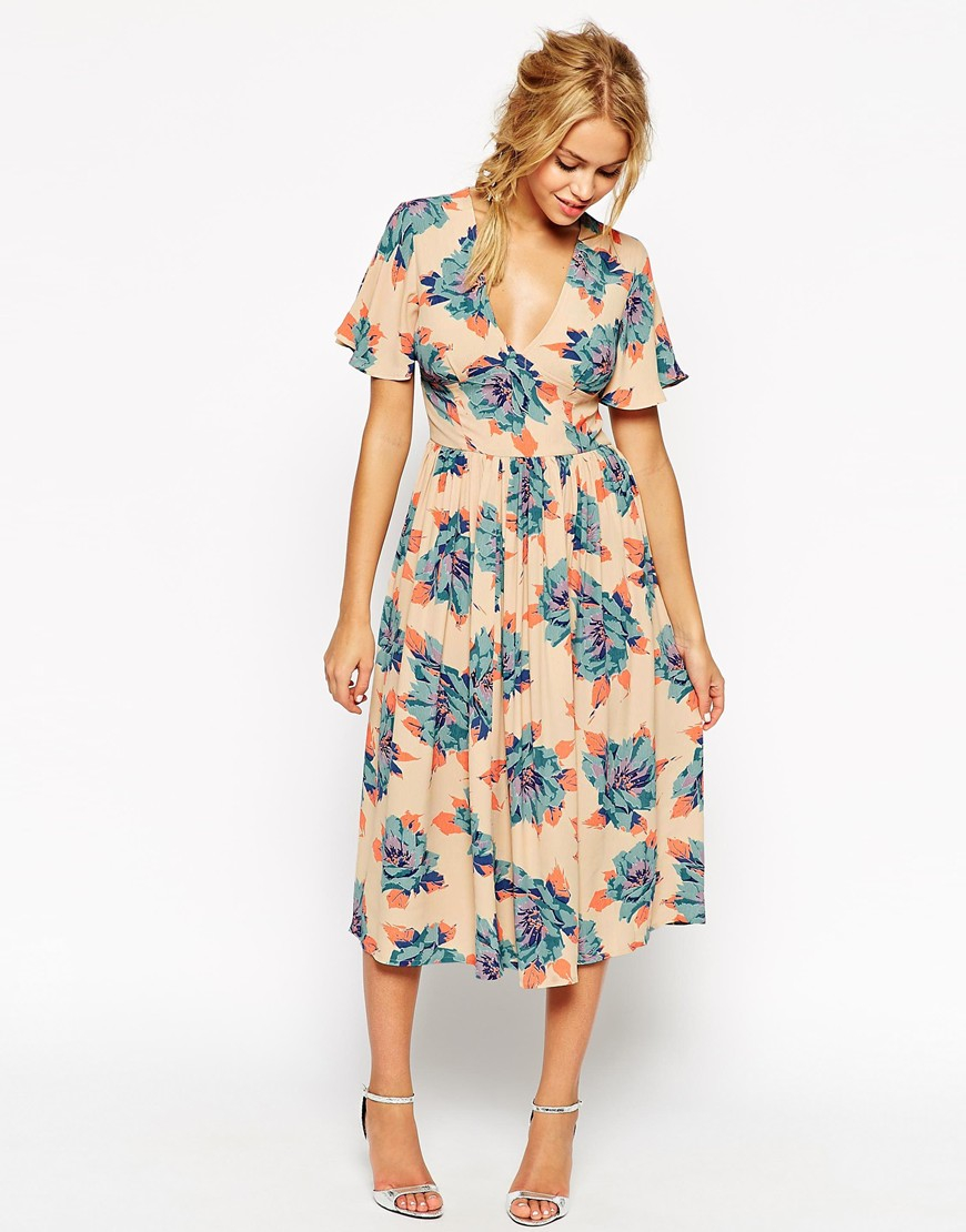 asos midi tea dress