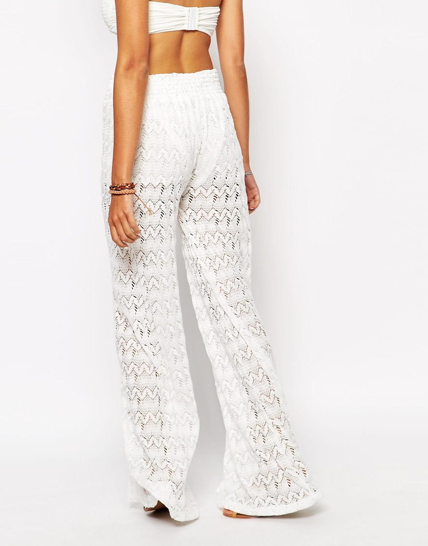 Surf Gypsy Crochet Beach Pants in White - Lyst