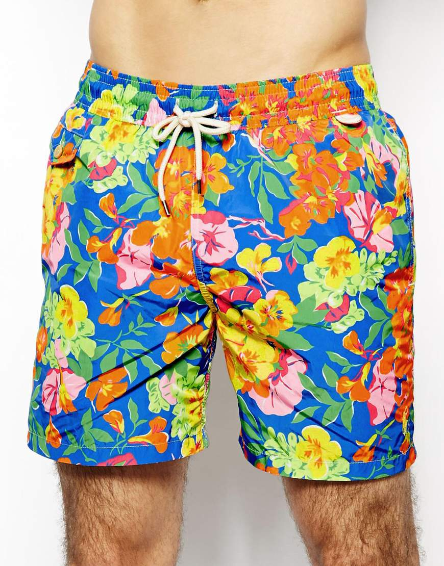 ralph lauren floral swim shorts