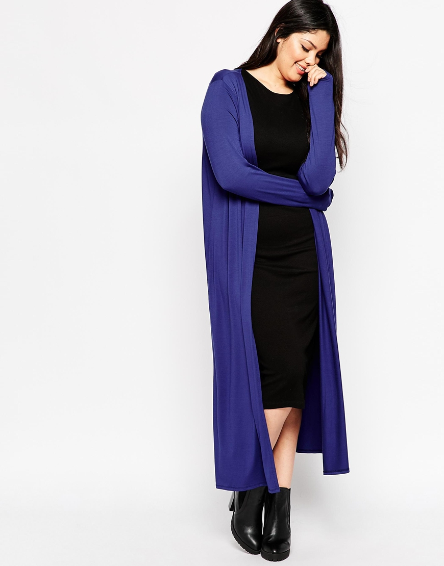 longline blue cardigan