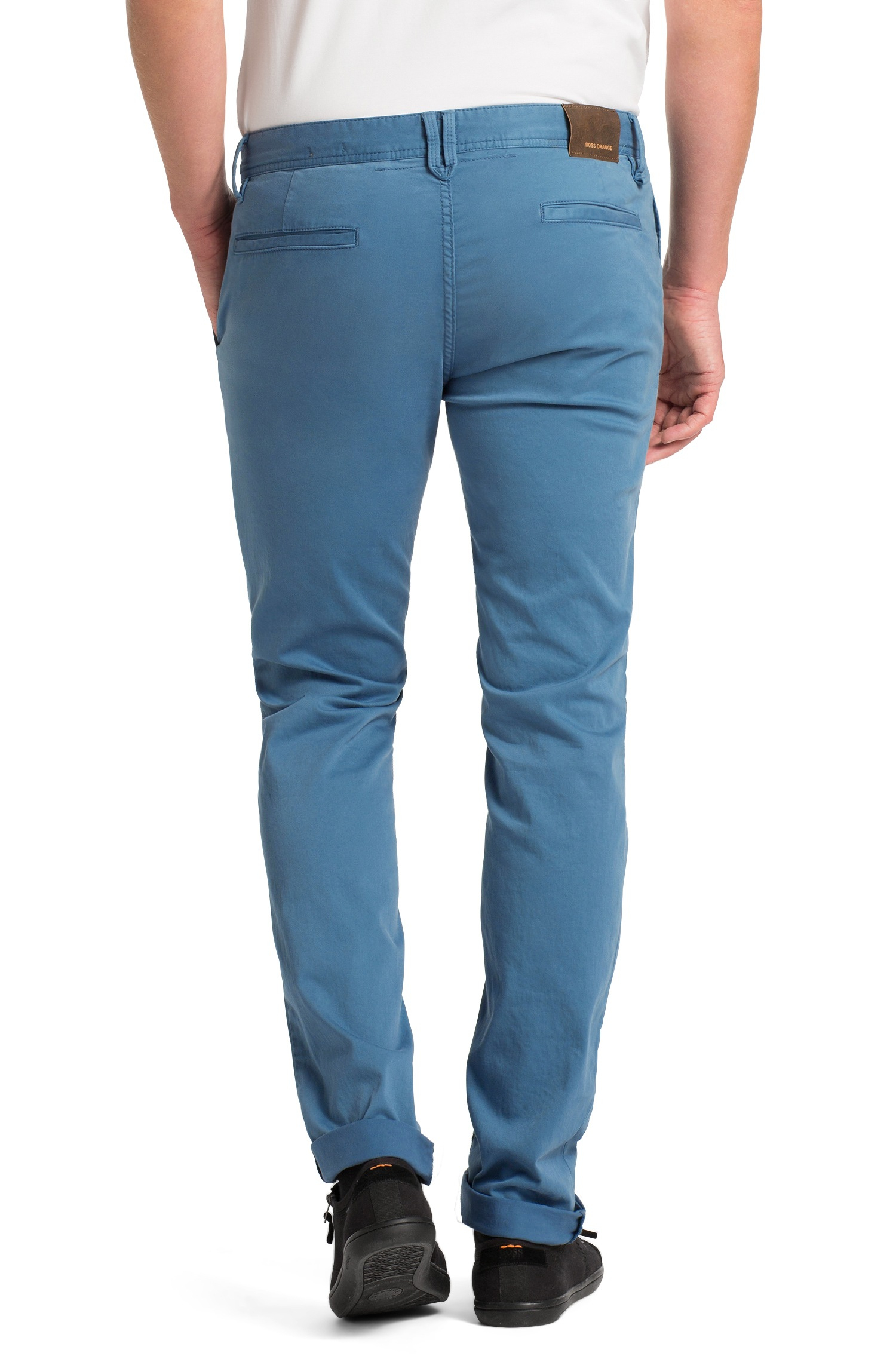 BOSS Orange Slim-Fit Chinos 'Schino-Slim1-D' in Blue for Men - Lyst