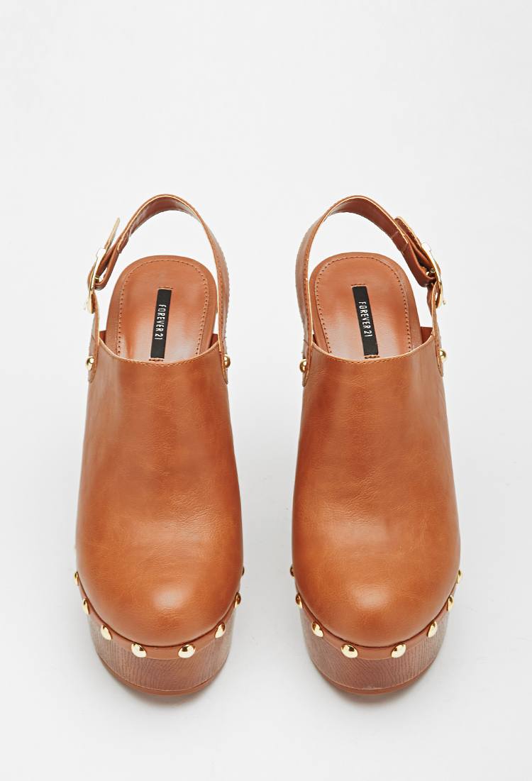 faux leather clogs