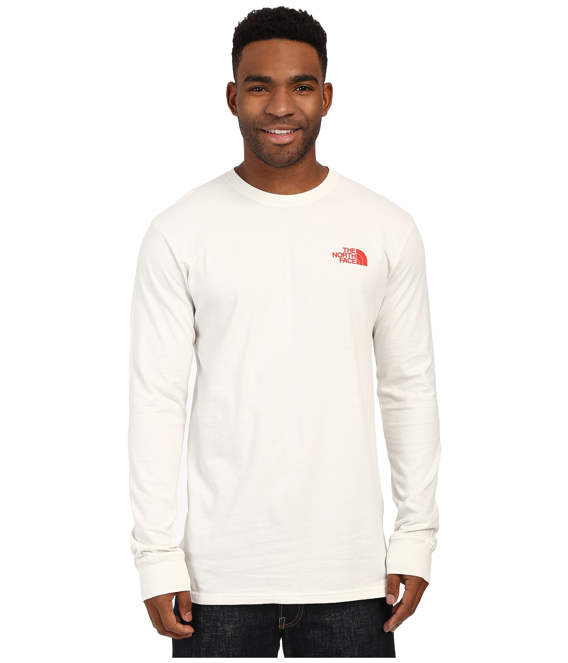 the north face long sleeve white